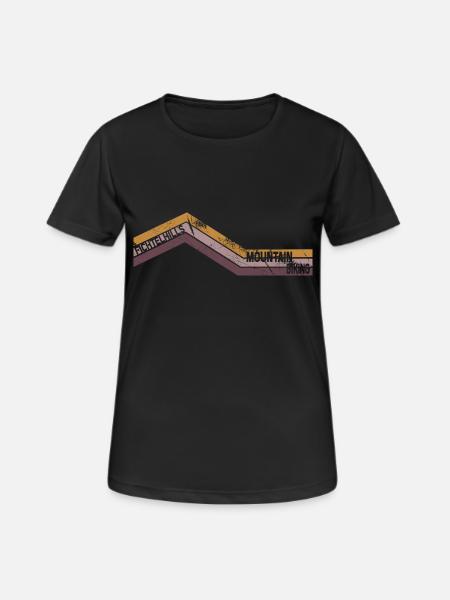 Retro grunge Fichtelhills Mountain Biking - Women's Breathable T-Shirt - black