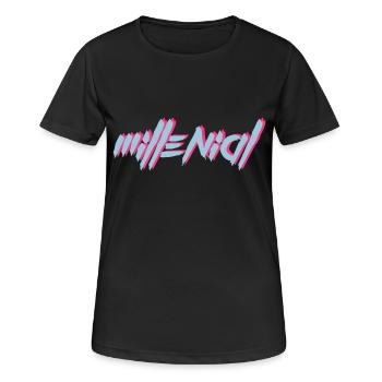 Millenial - Das Shirt für die beste Generation - Frauen T-Shirt atmungsaktiv - Schwarz - Vorne - AI Model Female 172 light (172cm)