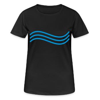 Wave - Women's Breathable T-Shirt - black - Front - AI Model Female 172 light (172cm)