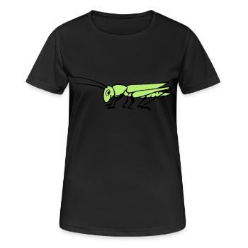 Sauterelle - T-shirt respirant Femme - noir - Devant - AI Model Female 172 light (172cm)