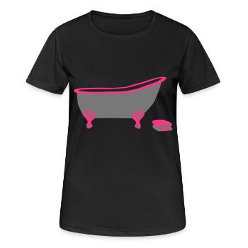 Badewanne - Frauen T-Shirt atmungsaktiv - Schwarz - Vorne - AI Model Female 172 light (172cm)