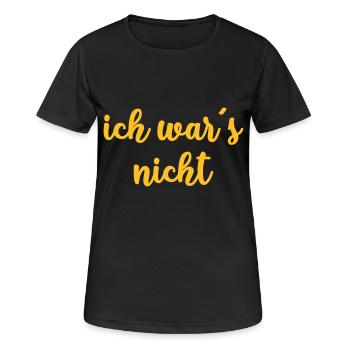ich wars nicht - Frauen T-Shirt atmungsaktiv - Schwarz - Vorne - AI Model Female 172 light (172cm)