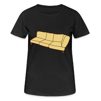Conception de Clipart de canapé - T-shirt respirant Femme - noir - Devant - AI Model Female 172 light (172cm)
