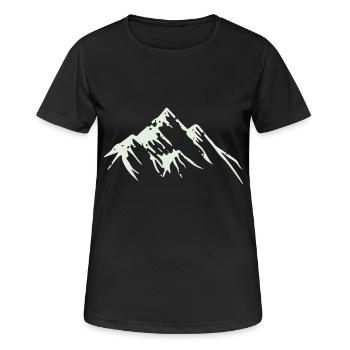 Montagnes 001 - T-shirt respirant Femme - noir - Devant - AI Model Female 172 light (172cm)