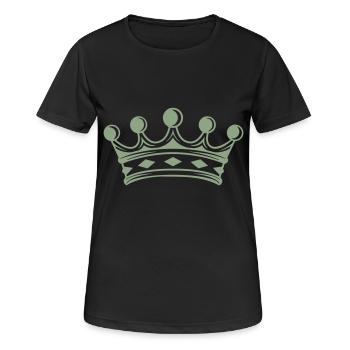 krone - Frauen T-Shirt atmungsaktiv - Schwarz - Vorne - AI Model Female 172 light (172cm)
