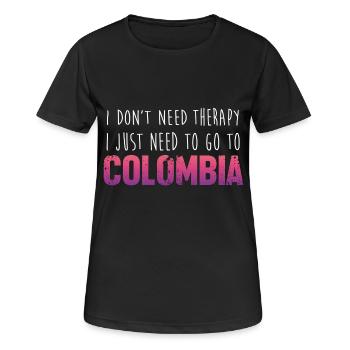 Colombie - T-shirt respirant Femme - noir - Devant - AI Model Female 172 light (172cm)