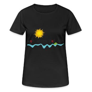 MUSCHi DIVERS 2012 Island in the Sun (front) - Frauen T-Shirt atmungsaktiv - Schwarz - Vorne - AI Model Female 172 light (172cm)