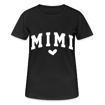 Mimi Love Heart Design for Grandmothers - Women's Breathable T-Shirt - black - Front - AI Model Female 172 light (172cm)
