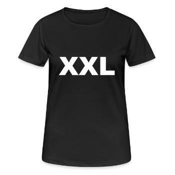 XXL - X large - extra large - Frauen T-Shirt atmungsaktiv - Schwarz - Vorne - AI Model Female 172 light (172cm)