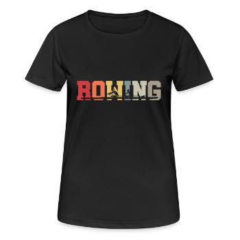 Aviron - Aviron - Rameur - Aviron - T-shirt respirant Femme - noir - Devant - AI Model Female 172 light (172cm)