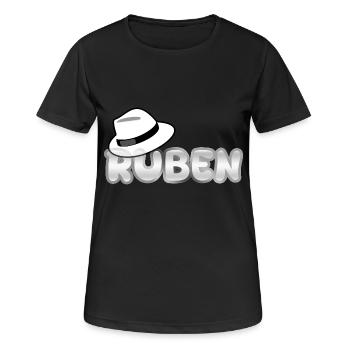 Hut Ruben - Frauen T-Shirt atmungsaktiv - Schwarz - Vorne - AI Model Female 172 light (172cm)
