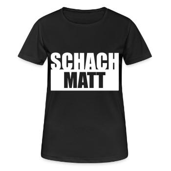 Schach Matt - Frauen T-Shirt atmungsaktiv - Schwarz - Vorne - AI Model Female 172 light (172cm)