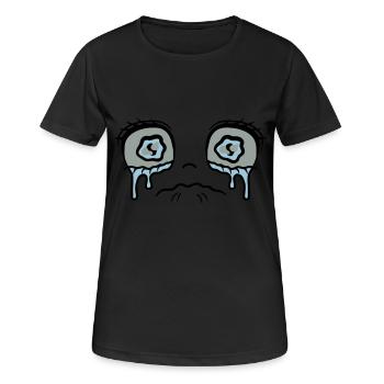 Visage triste de fille qui pleure - T-shirt respirant Femme - noir - Devant - AI Model Female 172 light (172cm)