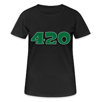 420 - T-shirt respirant Femme - noir - Devant - AI Model Female 172 light (172cm)
