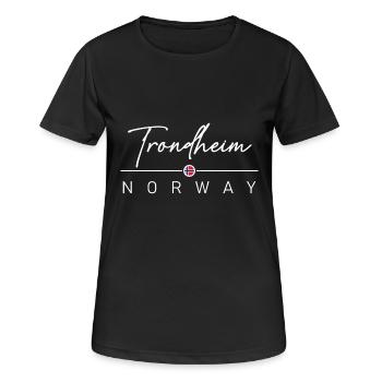 Norvège - Trondheim - Norvège - Norvège - T-shirt respirant Femme - noir - Devant - AI Model Female 172 light (172cm)