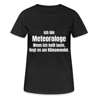 Meteorologe - Frauen T-Shirt atmungsaktiv - Schwarz - Vorne - AI Model Female 172 light (172cm)