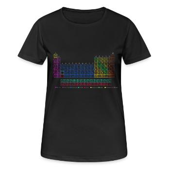 Periodensystem der chemischen Elemente. - Frauen T-Shirt atmungsaktiv - Schwarz - Vorne - AI Model Female 172 light (172cm)