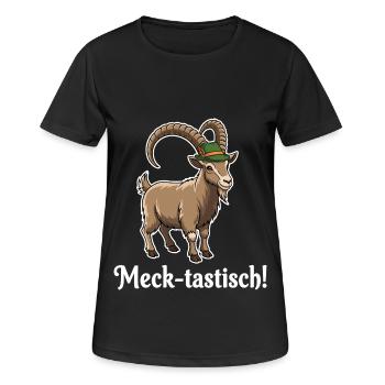 Meck-tastisch ! - Frauen T-Shirt atmungsaktiv - Schwarz - Vorne - AI Model Female 172 light (172cm)
