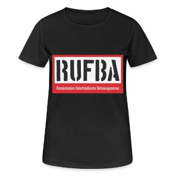 RUFBA - Frauen T-Shirt atmungsaktiv - Schwarz - Vorne - AI Model Female 172 light (172cm)