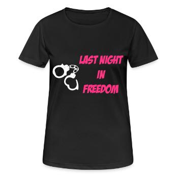 Last Night in Freedom 2c - Frauen T-Shirt atmungsaktiv - Schwarz - Vorne - AI Model Female 172 light (172cm)