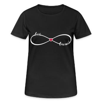 meilleurs amis pour toujours BFF Meilleurs amis Infinity 8 - T-shirt respirant Femme - noir - Devant - AI Model Female 172 light (172cm)