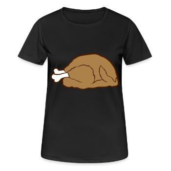 Rôti de dinde de dessin animé - T-shirt respirant Femme - noir - Devant - AI Model Female 172 light (172cm)