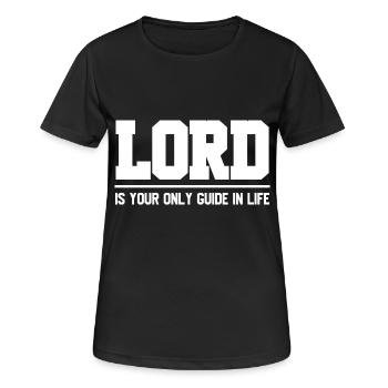 Christliche Sprüche - Frauen T-Shirt atmungsaktiv - Schwarz - Vorne - AI Model Female 172 light (172cm)