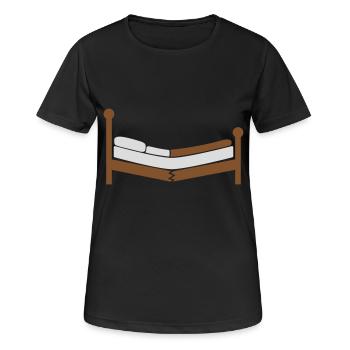 Logo clipart de lit brisé - T-shirt respirant Femme - noir - Devant - AI Model Female 172 light (172cm)