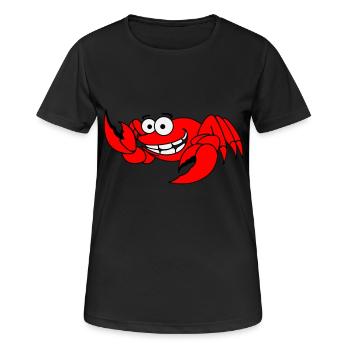 krebs - Frauen T-Shirt atmungsaktiv - Schwarz - Vorne - AI Model Female 172 light (172cm)