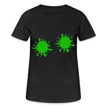 Éclaboussures de peinture - T-shirt respirant Femme - noir - Devant - AI Model Female 172 light (172cm)