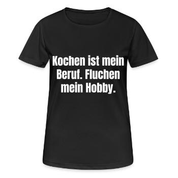 La cuisine est mon métier, jurer est mon passe-temps. - T-shirt respirant Femme - noir - Devant - AI Model Female 172 light (172cm)