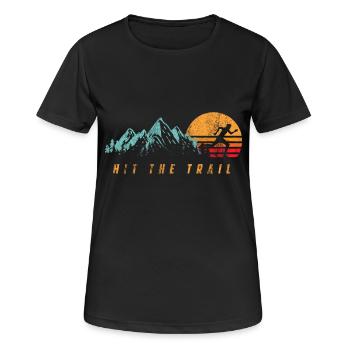 Hit The Trail Chemise Jogger pour garçon - T-shirt respirant Femme - noir - Devant - AI Model Female 172 light (172cm)