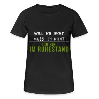 retirement - Women's Breathable T-Shirt - black - Front - AI Model Female 172 light (172cm)