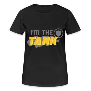 I'm the Tank (Schriftzug) - Frauen T-Shirt atmungsaktiv - Schwarz - Vorne - AI Model Female 172 light (172cm)