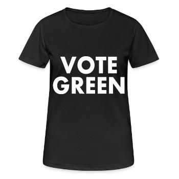 Vote green - Women's Breathable T-Shirt - black - Front - AI Model Female 172 light (172cm)
