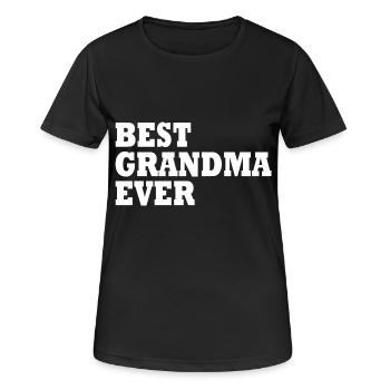 Best grandma ever - Frauen T-Shirt atmungsaktiv - Schwarz - Vorne - AI Model Female 172 light (172cm)