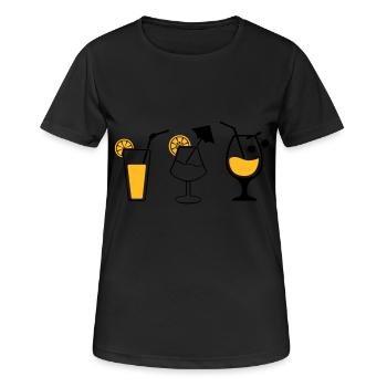 Cocktails - T-shirt respirant Femme - noir - Devant - AI Model Female 172 light (172cm)