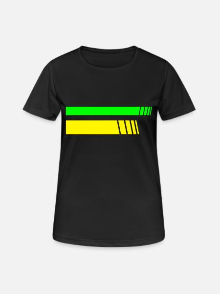 Rayures - T-shirt respirant Femme - noir