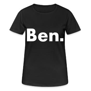 Ben - Name - Scripture - Benedict - Benjamin - Women's Breathable T-Shirt - black - Front - AI Model Female 172 light (172cm)