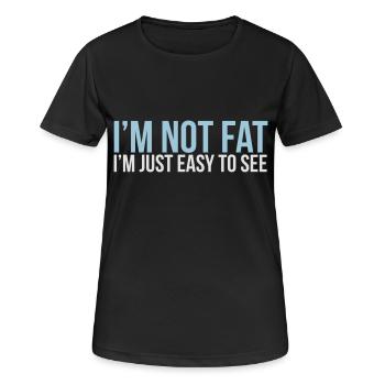im not fat - Women's Breathable T-Shirt - black - Front - AI Model Female 172 light (172cm)
