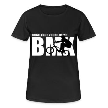 challenge your limits - Women's Breathable T-Shirt - black - Front - AI Model Female 172 light (172cm)