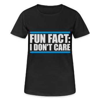 Je me fiche des faits - T-shirt respirant Femme - noir - Devant - AI Model Female 172 light (172cm)