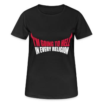 Aller en enfer - T-shirt respirant Femme - noir - Devant - AI Model Female 172 light (172cm)