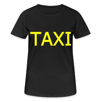 Taxi - Frauen T-Shirt atmungsaktiv - Schwarz - Vorne - AI Model Female 172 light (172cm)