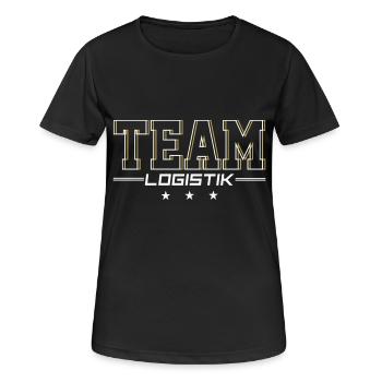 Logistique d'équipe - T-shirt respirant Femme - noir - Devant - AI Model Female 172 light (172cm)
