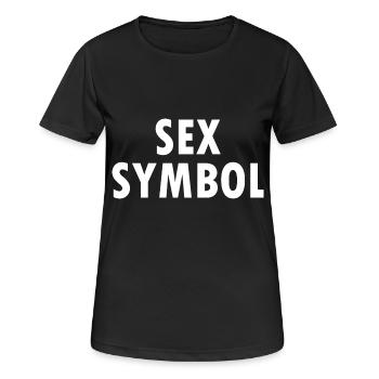 Sex symbol - Frauen T-Shirt atmungsaktiv - Schwarz - Vorne - AI Model Female 172 light (172cm)