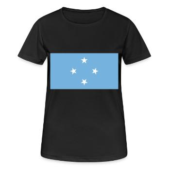 Mikronesien - Frauen T-Shirt atmungsaktiv - Schwarz - Vorne - AI Model Female 172 light (172cm)