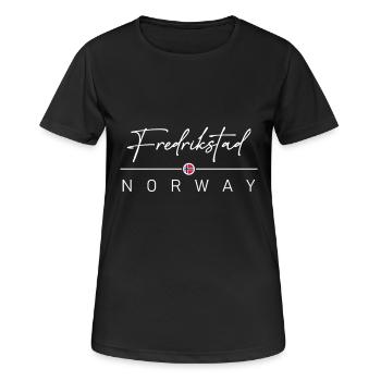 Norvège - Fredrikstad - Norvège - Norvège - T-shirt respirant Femme - noir - Devant - AI Model Female 172 light (172cm)