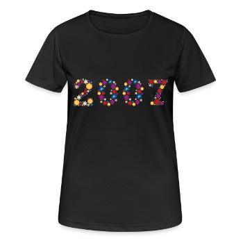 Flowers 2007 - Women's Breathable T-Shirt - black - Front - AI Model Female 172 light (172cm)