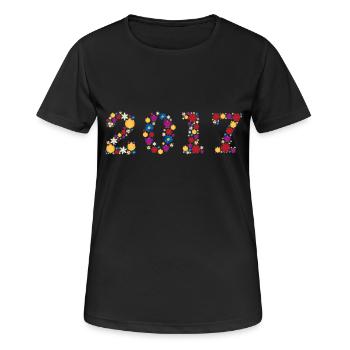 Flowers 2017 - Women's Breathable T-Shirt - black - Front - AI Model Female 172 light (172cm)